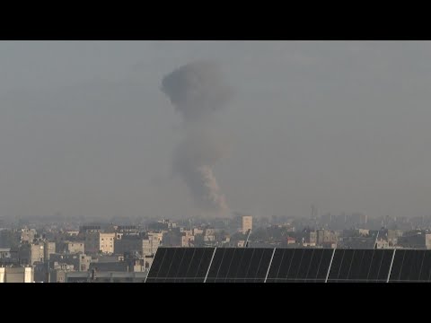 Smoke over southern Khan Yunis, seen from Rafah | AFP