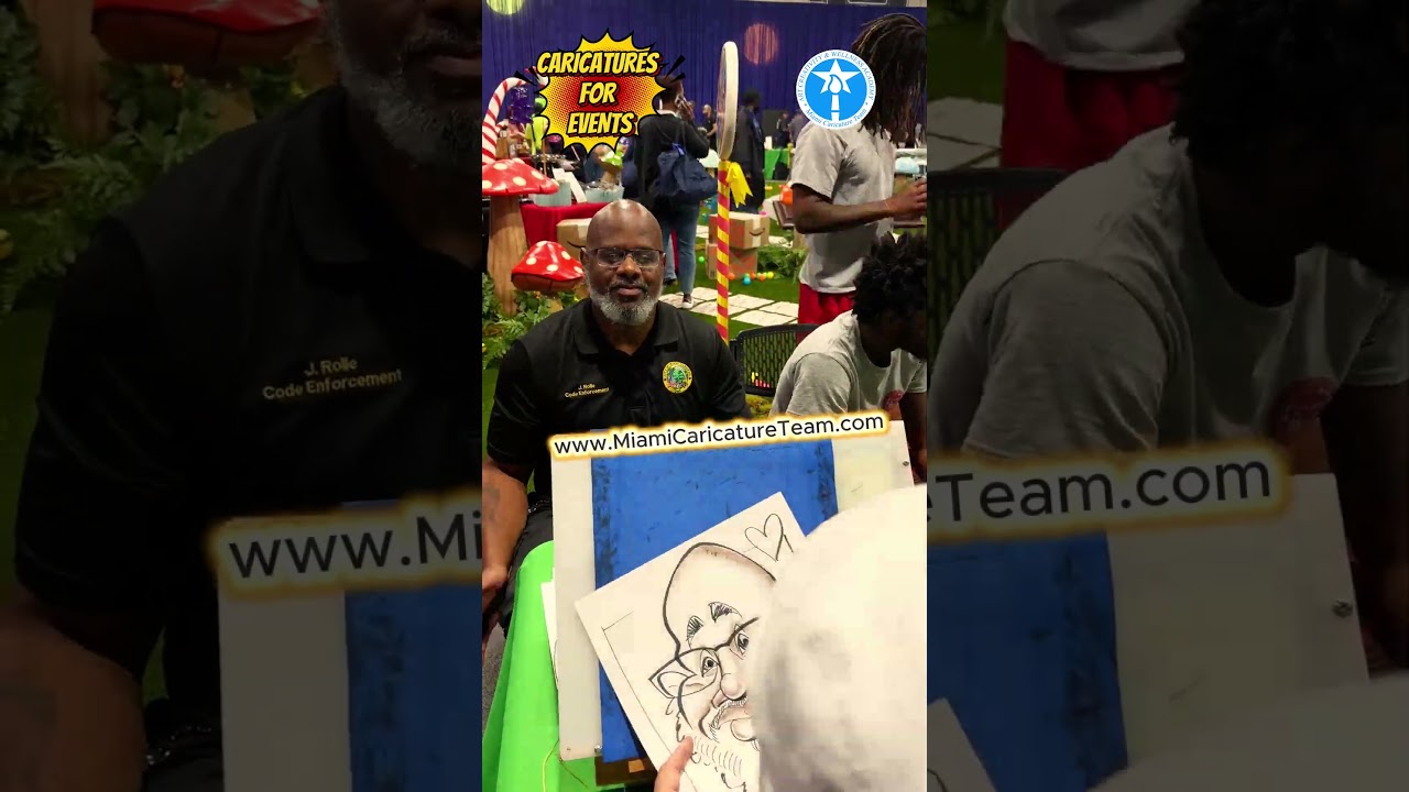 Promotional video thumbnail 14 for Live Caricatures for Florida Events