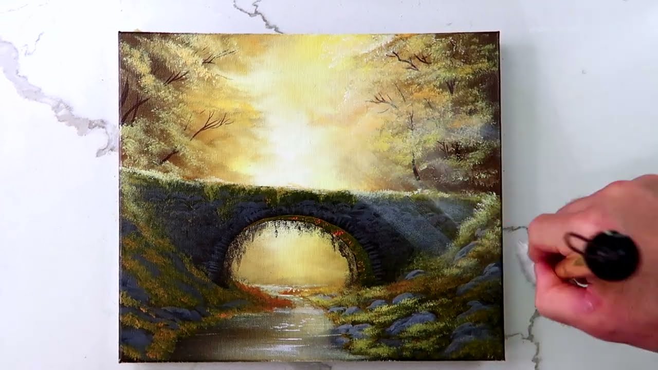 Sunshine Bridge | Acrylic Painting Tutorial | Step-by-Step Guide for Beginners