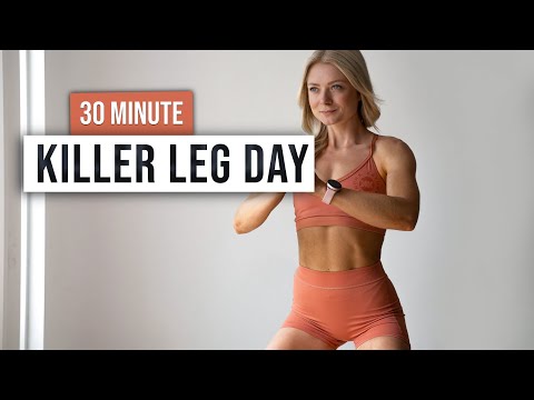 30 MIN KILLER LEG DAY - At Home Workout, No Equipment, Lower Body HIIT, No Repeats