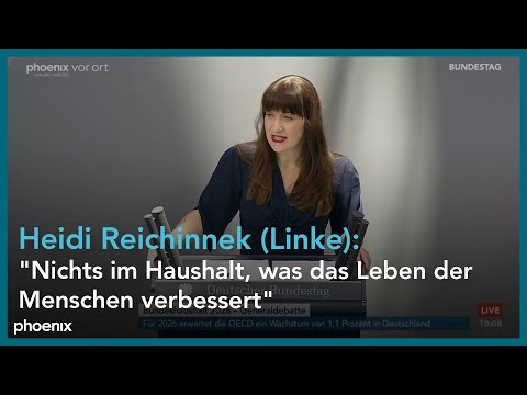 Generaldebatte: Heidi Reichinnek (Die Linke, Vorsitzende) am 24.09.25