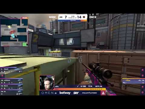 ALLU GOD LIKE 1V4 CLUTCH!  ENCE VS MIBR (TRAIN)