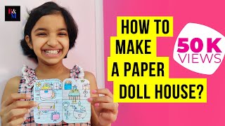 Create Cute Paper Doll House for Kids  Paper Craft