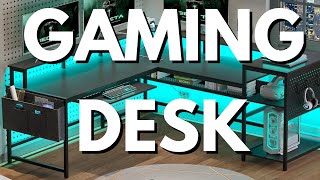 Check out My Home Theater Editing Setup! | Sedeta L Shaped Gaming Desk Review