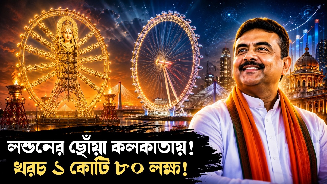 ১ কোটি ৮০ লক্ষ টাকা খরচ করে গঙ্গার ঘাটে বসছে ৬০ ফুট উঁচু ‘দুর্গা’ মূর্তি! | Howrah | West Bengal