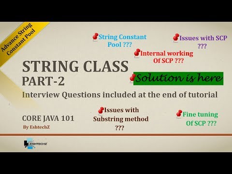 Core Java 101 String Class Part 2 String Constant Pool