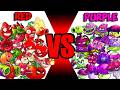 Team PURPLE vs RED-ORANGE Plants - Who Will Win? - PvZ 2 Team Plant vs Team Plant