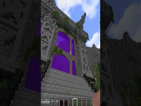 Minecraft Custom Nether Portal & Epic Castle with Ender dragon! Bedrock Edition MCPE PE #Shorts