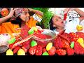 EATING TOO FAST PRANK ON MOM HOT CHEETOS KING CRAB SEAFOOD BOIL MUKBANG QUEEN BEAST
