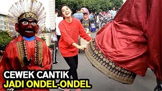Download lagu Video Lucu CEWEK CANTIK Jadi Ondel ondel Betawi mp3