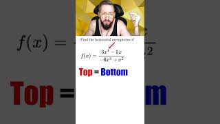 (1/3) Quick Trick for Finding Horizontal Asymptotes! #math #algebra #mathtrick #mathematics #precalc