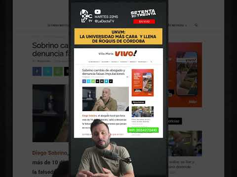 🚨 ¡NO LO VAS A PODER CREER! LA CASTA SE ATORNILLÓ EN LA UNVM 🚨