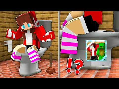 JJ and Mikey BUILT a TINY HOUSE inside Toilet Under JJ's Mum - in Minecraft (Maizen)