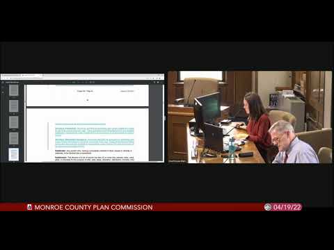 Monroe County Plan Commission, April 19, 2022