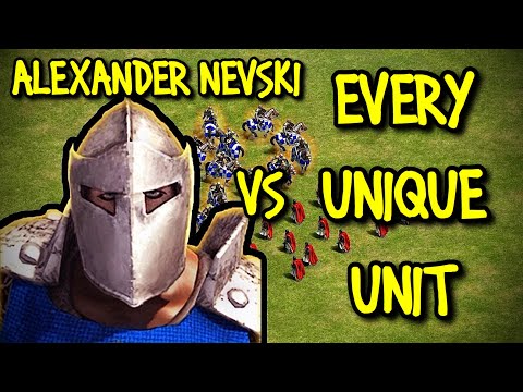 ALEXANDER NEVSKI vs EVERY UNIQUE UNIT | AoE II: Definitive Edition