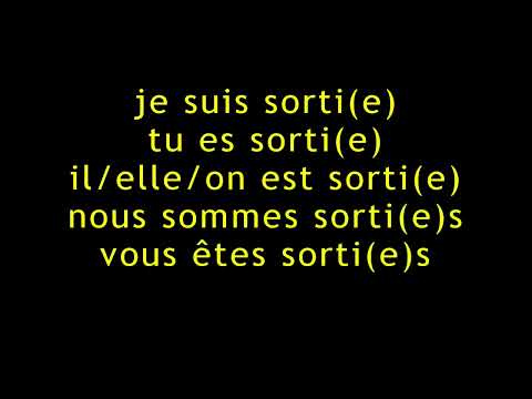 Conjugaison du verbe Sortir (Passé composé)