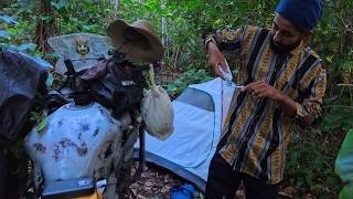 VIAGEM DE MOTO SEM DINHEIRO ~ ACORDANDO NO MATO Ep 87