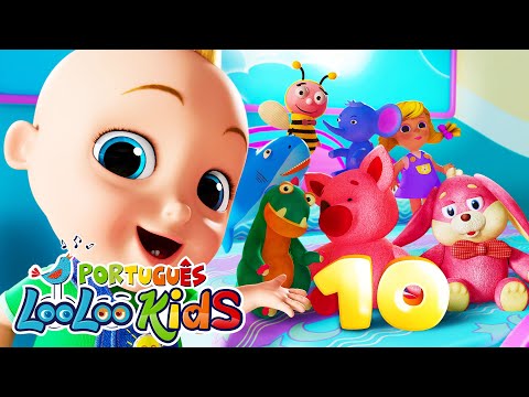🎶 Dez na Cama 😴✨ Canções Divertidas para Dançar e Cantar | Compilação Infantil LooLoo Kids Português