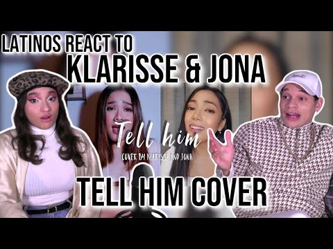 Latinos react to TELL HIM (Celine Dion and Barbara Streisand) Cover by Klarisse and Jona| REACTION🤯👏