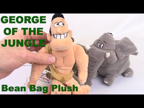 Disney GEORGE OF THE JUNGLE Bean Bags (Set of 3) Stuffed Plush Value Toy Review - BBToyStore.com
