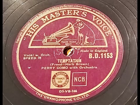 Perry Como 'Temptation'  1945 78 rpm