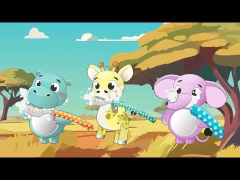 Saubere und gesunde Kinderzähne mit Dyny und seinen Freunden. Lustiges Zahnputzlied zum Mitmachen!