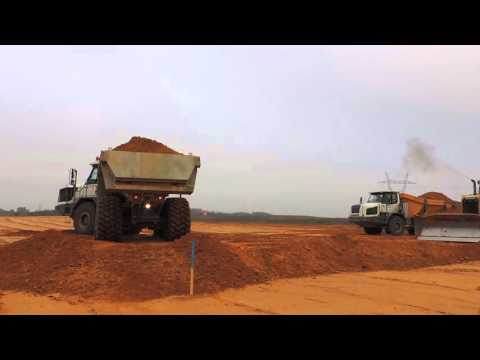 Caterpillar D6N XL pushing sand - Gebr. Schmidt [1080p]