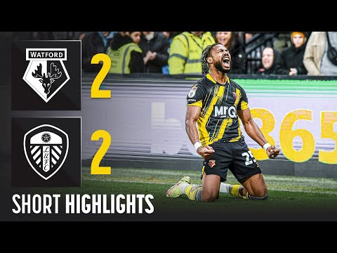 Four-Goal Thriller At The Vic! 💫 | Watford 2-2 Leeds United | Short Highlights