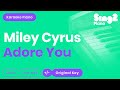 Miley Cyrus - Adore You (Piano Karaoke)