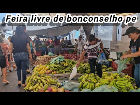 Feira livre de bomconselho e no interior de Pernambuco com muita fartura e preço bom 
