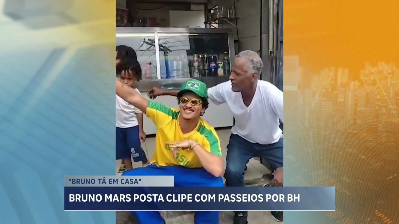 Passeio de Bruno Mars por BH vira vídeo oficial do cantor
