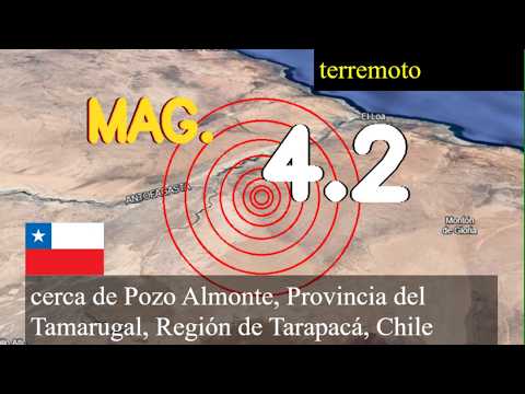 Terremoto cerca de Pozo Almonte, Provincia de Tamarugal, Región de Tarapacá, Chile actualizaciones