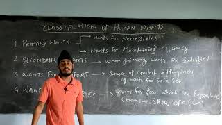 Economic Applications Class IX | Classification of Human wants |