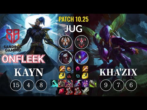 SB OnFleek Kayn vs Kha'Zix Jungle - KR Patch 10.25