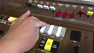 Video thumbnail for Technical test of vintage organ Yamaha Electone B-55N model by acousticnature