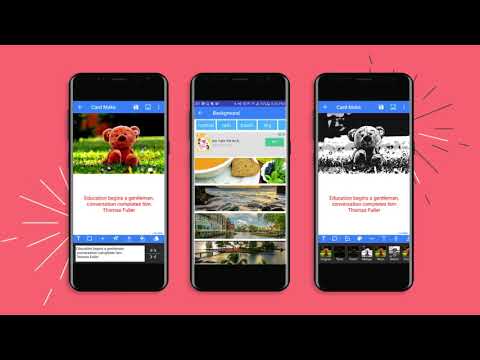 Card Maker - photo and famous quotes, card share Video