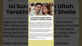 Isi Ucapan Ulang Tahun Terakhir Vidi Aldiano dari Sheila Dara yang Ditulis dalam Bahasa Kroasia