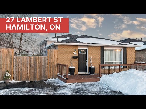27 Lambert St - Hamilton, ON Home for Sale