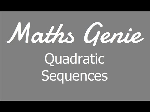 Maths Genie Revision The Quadratic Nth Term