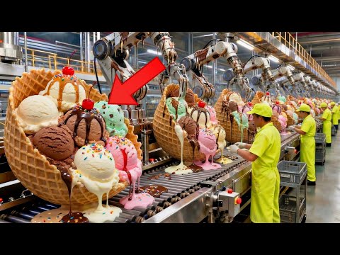 COMO SE HACE el HELADO EN FABRICAS GIGANTES: Tecnología y proceso completo 🍦