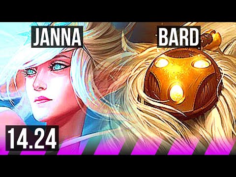 JANNA & Miss Fortune vs BARD & Jhin (SUP) | KR Diamond | 14.24