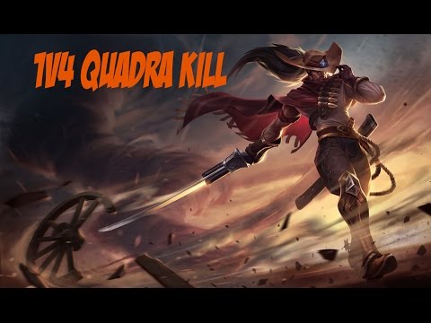 Yasuo 1v4 Quadrakill