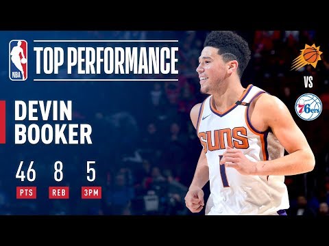 Devin Booker Puts Up a Season-High 46 Pts vs. Sixers | December 4, 2017
