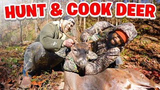 Extreme Hunt & Cook GIANT Whitetail Deer In The South!