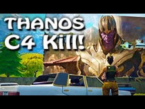Kill Thanos with C4 Trap - Fortnite Replay
