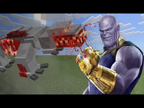 SCP Foundation Addon SCP-682 vs Thanos in Minecraft