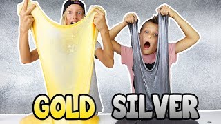 METALLIC SLIME!!! GOLD vs SILVER