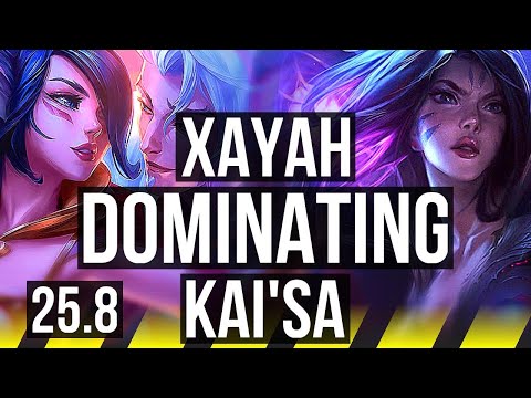 XAYAH & Neeko vs KAI'SA & Thresh (ADC) | 8/2/14, Dominating | KR Master | 25.8