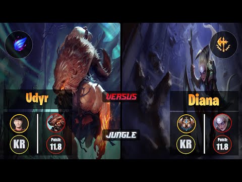 Tarzan UDYR (Jungle) [Phase Rush] VS DIANA - Challenger KR Patch 11.8