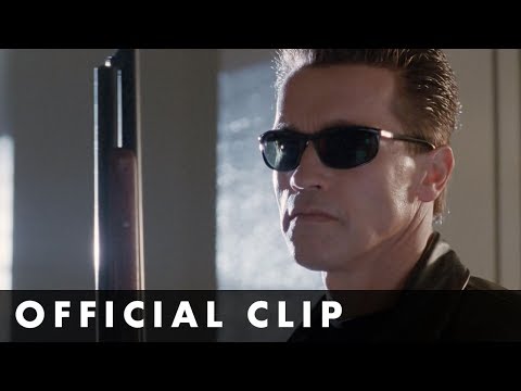 John Connor teaches the Terminator 'Hasta La Vista' and 'No Problemo'